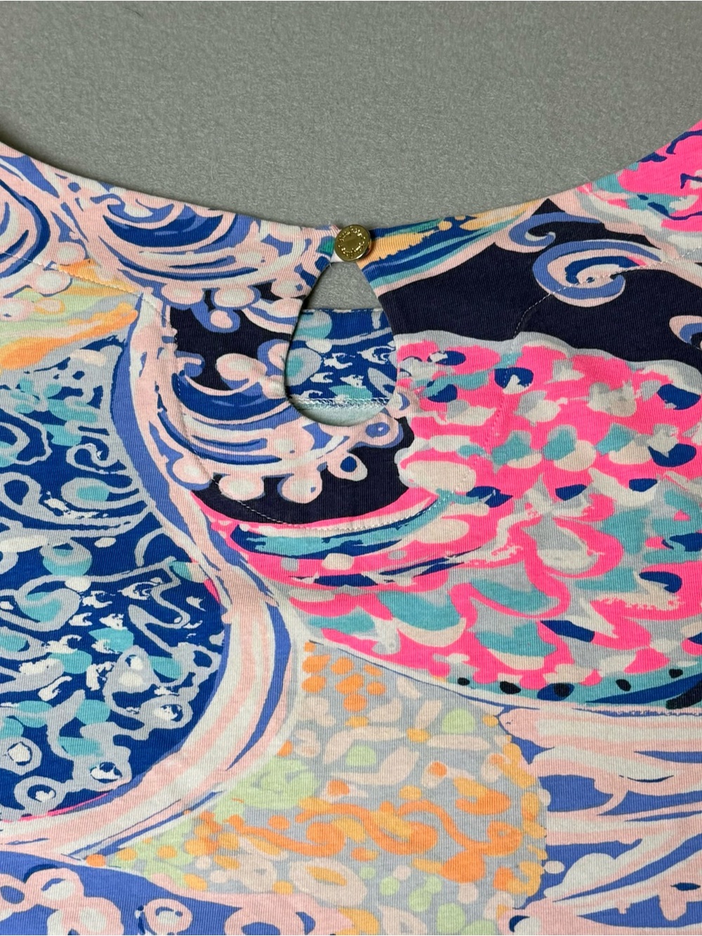 Lilly Pulitzer Top Womens Medium Waverly All That She Wants Preppy Beachy Pink - Picture 6 of 7